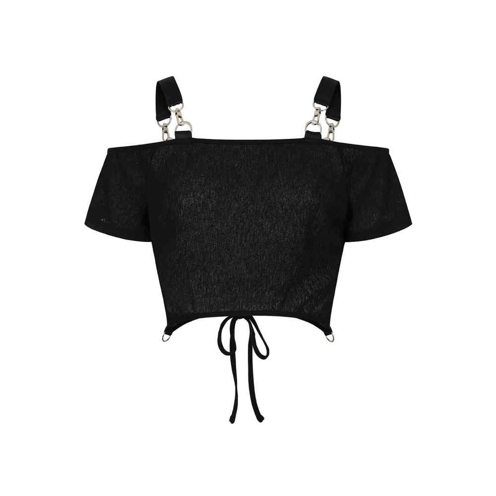 Banned - Ravenna Crop top - Zwart